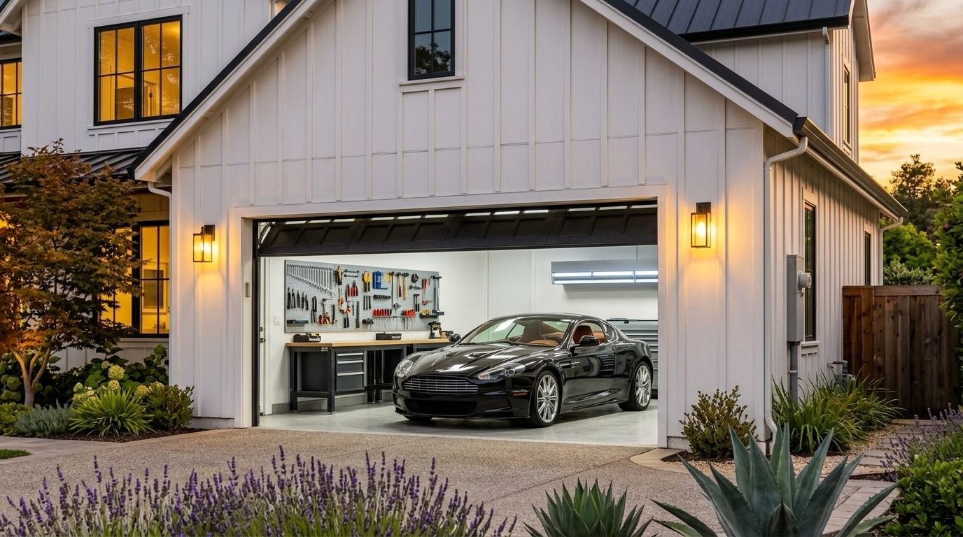 Mathews Garage Door Repair Garage Door Gliding Open Revealing Warm Illuminated Interior